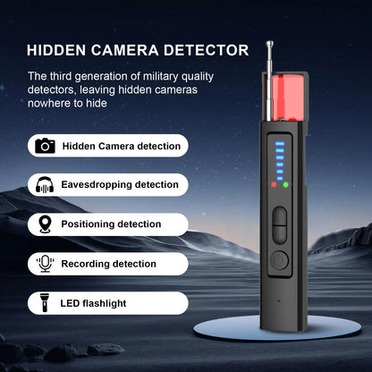 Professional Anti-Spy Hidden Camera & Wireless Signal Detector