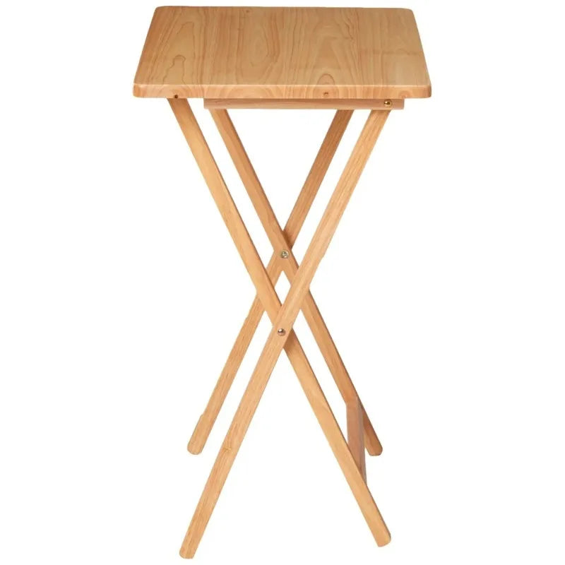 Solid Rubberwood Folding TV Tray