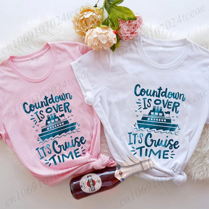 "Countdown Is Over It's Cruise Time" Women's T-Shirt - Family Matching Vacation Tee