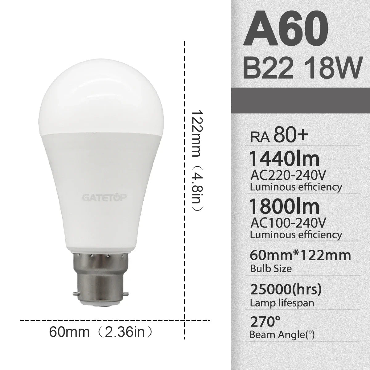 E27 Rechargeable LED Emergency Light Bulb