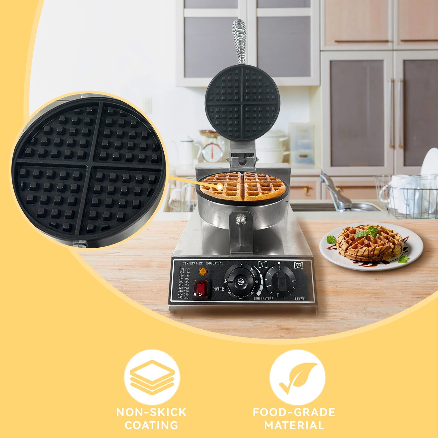 Commercial Nonstick  Waffle Maker