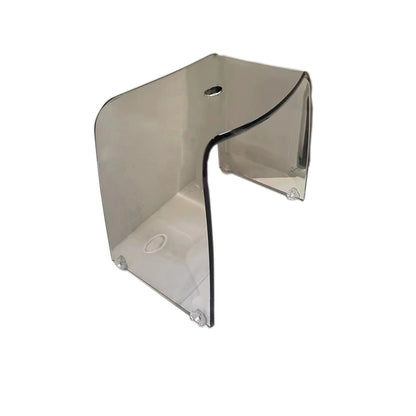 Curved Transparent Resin Shower Stool & Luxury Bathroom Accent Chair