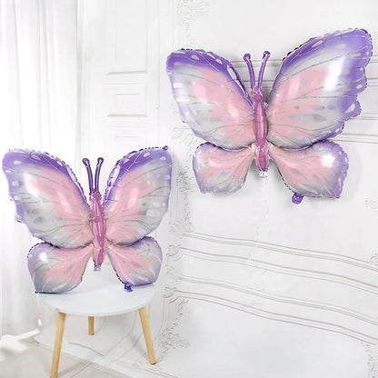 Large Butterfly Aluminum Foil Balloon - Party Decor & Photo Prop
