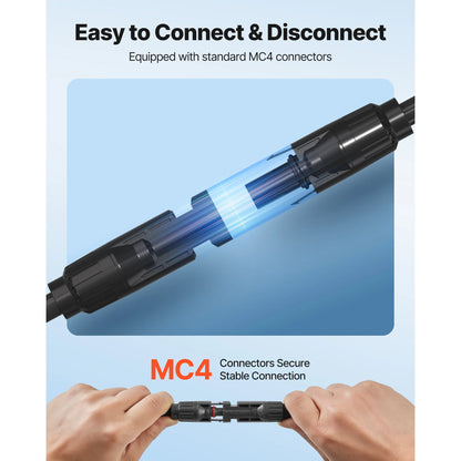 VEVOR 10AWG Solar Panel Extension Cable with MC4 Connectors
