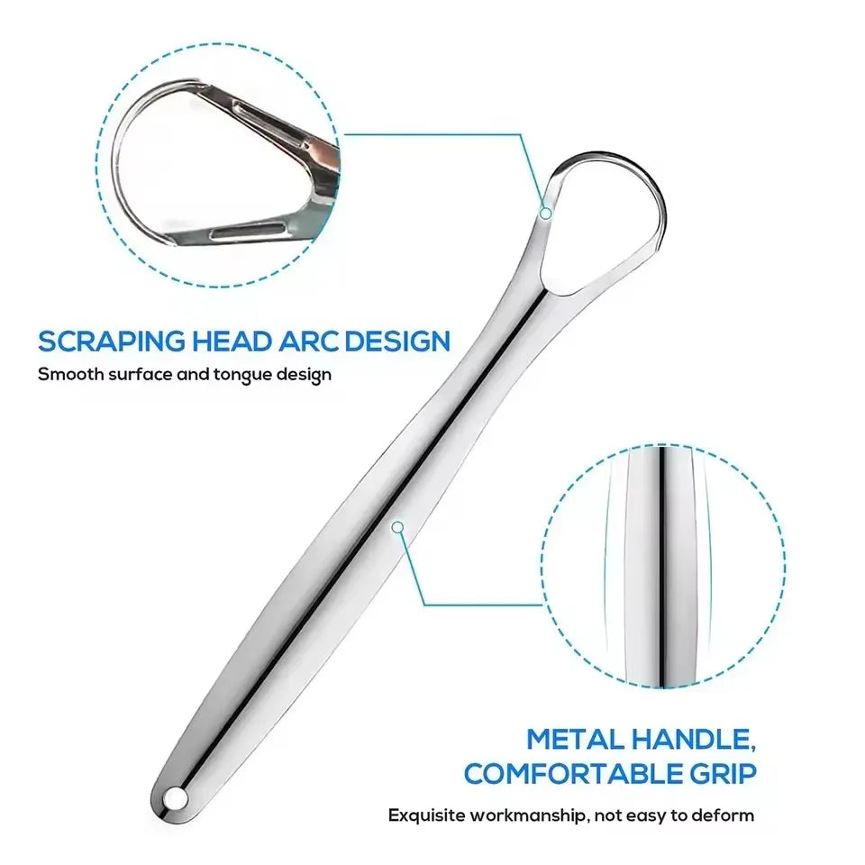 Stainless Steel Tongue Scraper Set