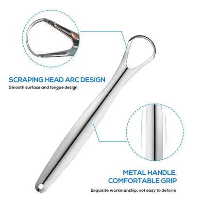 Stainless Steel Tongue Scraper Set
