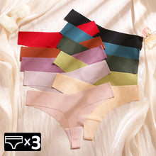 3Pcs Seamless Low-waist Thongs