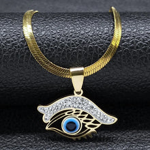 Vintage Crystal Evil Demon Eye Choker Necklace
