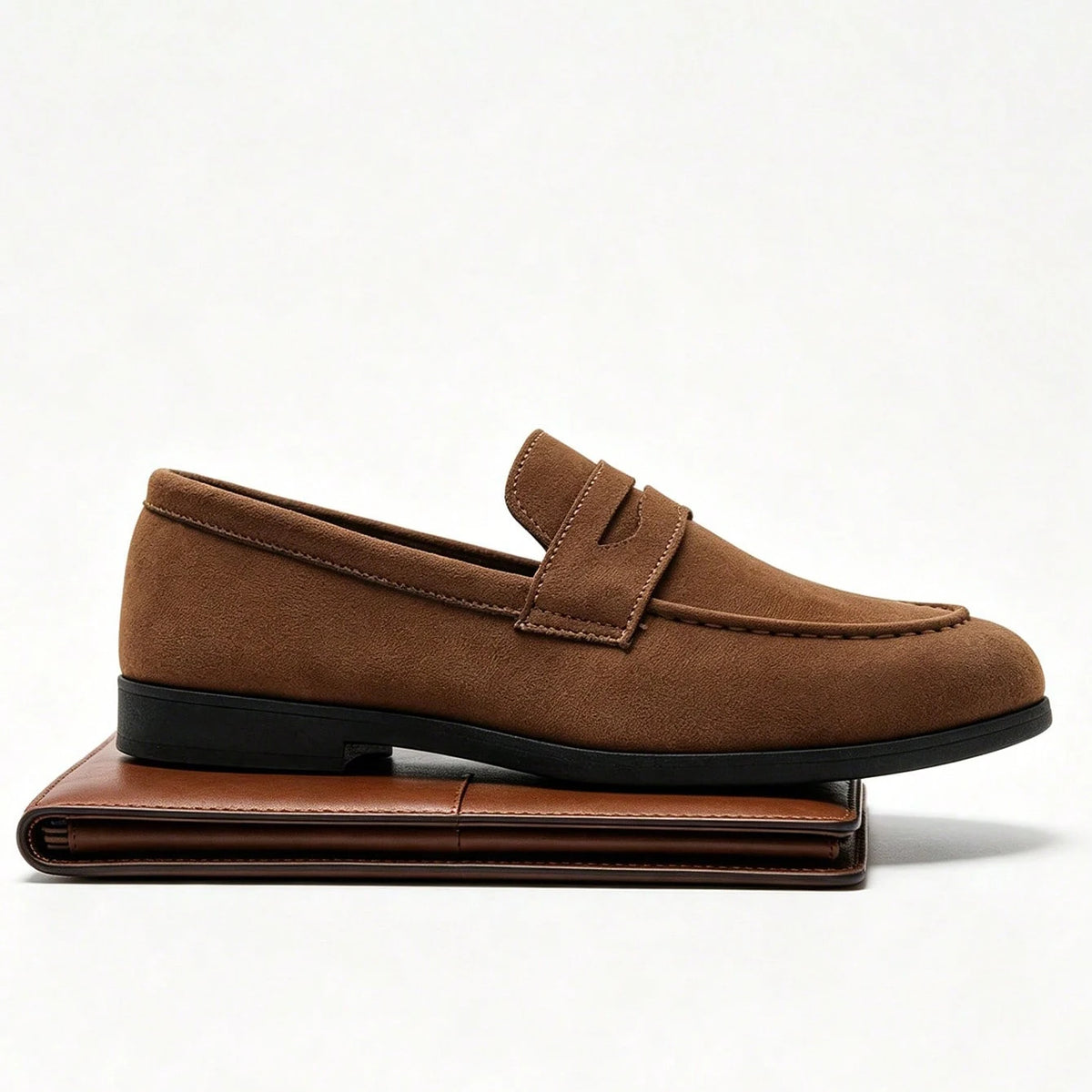 Men's Classic Leather Slip-On Penny Loafers