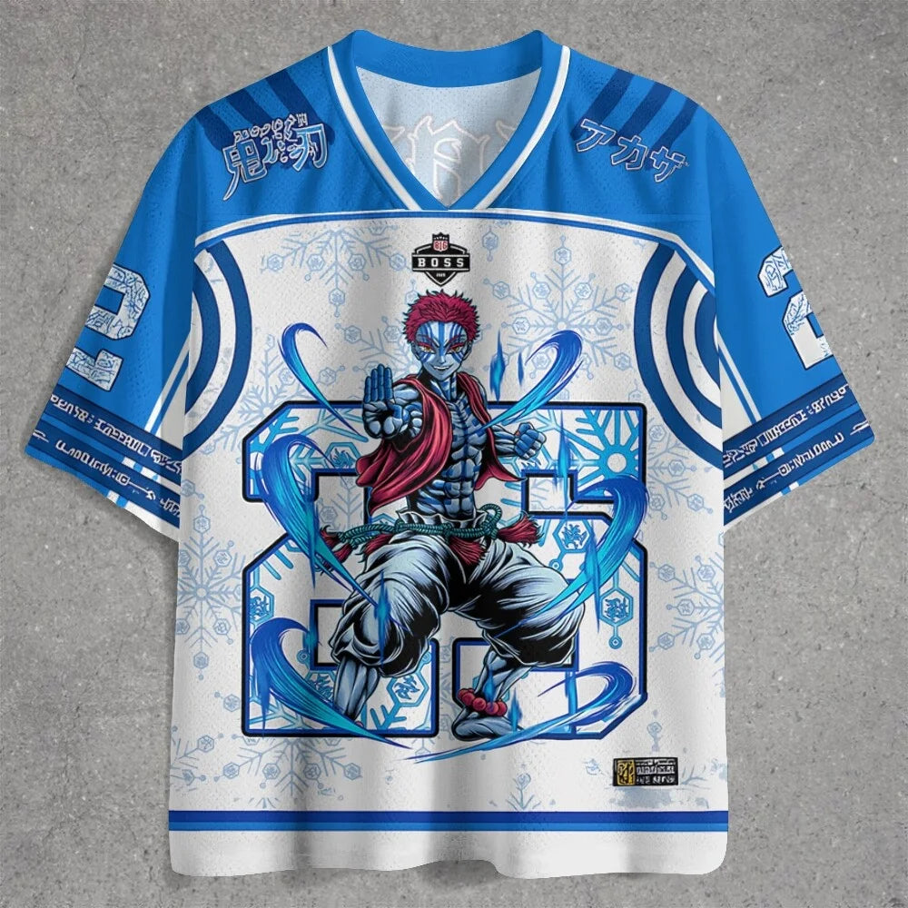 Demon Slayer Anime Oversize Jersey – Retro K-Pop Unisex Baseball & Hockey Sports T-Shirt