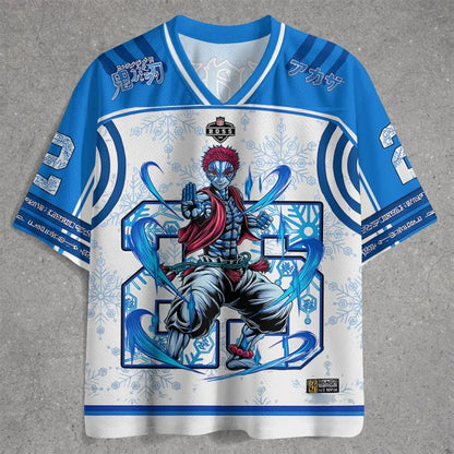 Demon Slayer Anime Oversize Jersey – Retro K-Pop Unisex Baseball & Hockey Sports T-Shirt