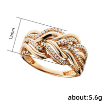 Huitan Trendy Twist Design Cubic Zirconia