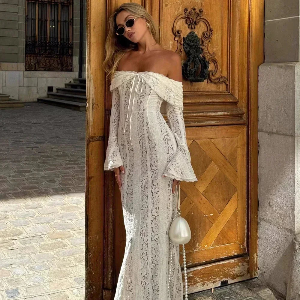 Suninheart Elegant Lace Bodycon Party Dress - Sleeveless V-Neck Evening & Event Midi/Maxi Gown