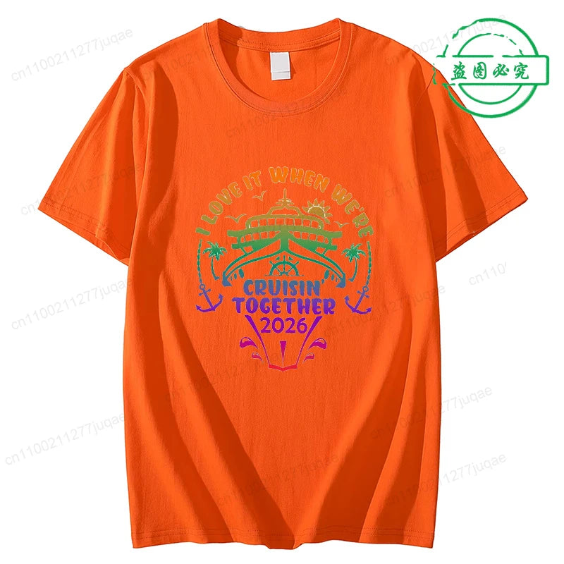 Unisex Cruise Squad 2026 Matching Cotton T-Shirt – Family Vacation & Sailing Tee