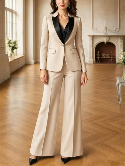 Women's Elegant Formal Business & Event Blazer Pant Suit Set