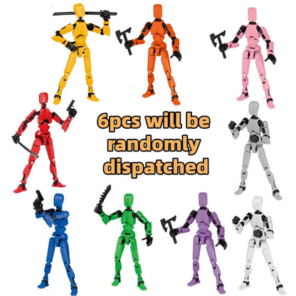 6pces Fully Articulated Movable Action Figures