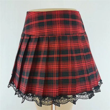 Women's Punk Gothic High-Waisted Bandage Mini Skirt