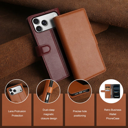 Genuine Leather Flip Wallet Phone Case for iPhone