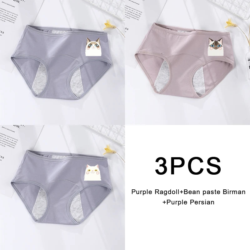 3PCS Large Flow Menstrual Briefs