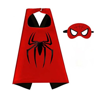 Kids' Superhero Capes & Masks Set – Cartoon Dress-Up Costume Party Favor