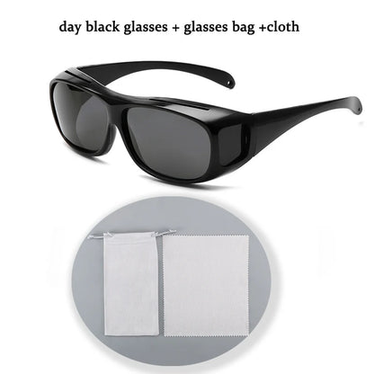 Night Vision Oversized Driver Anti-Glare Glasses