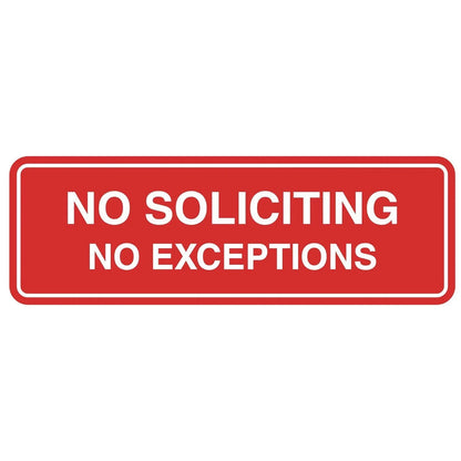No Soliciting Vintage Metal Aluminum Sign