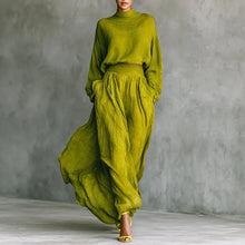 Long Sleeve Turtleneck Top + Maxi Skirt Set