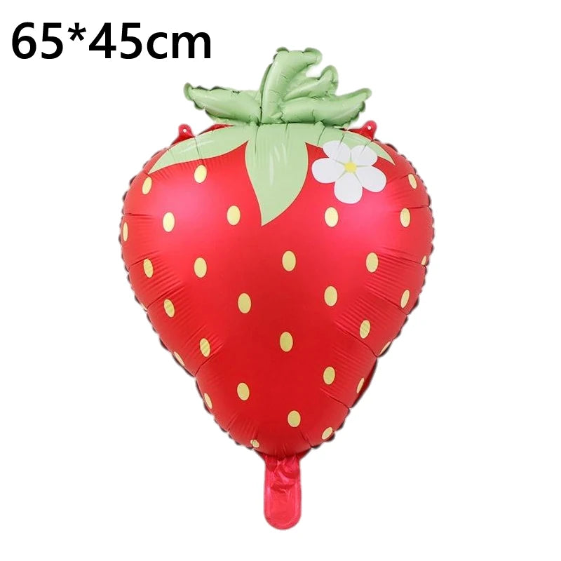 Multipack Strawberry Aluminum Film Birthday Balloons