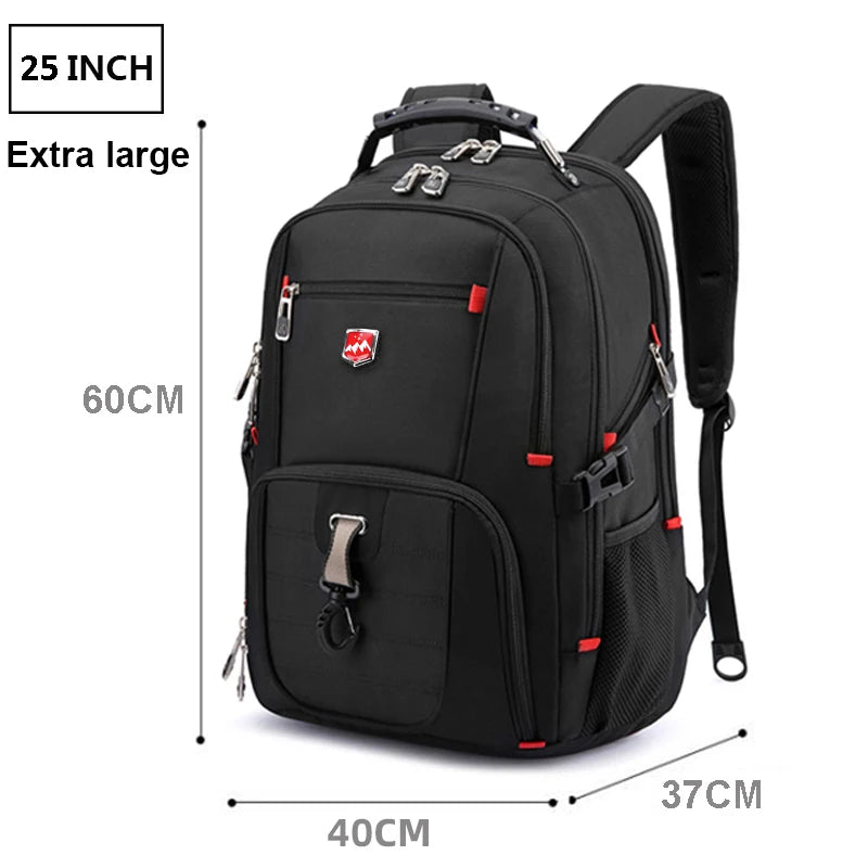 SWISTSNGR Men's Anti-Theft Laptop Backpack - Water-Repellent Business & Travel Rucksack with USB Charging Port