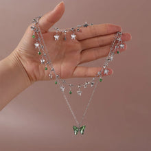 Rhinestone Wing Crystal Pendant Neclace