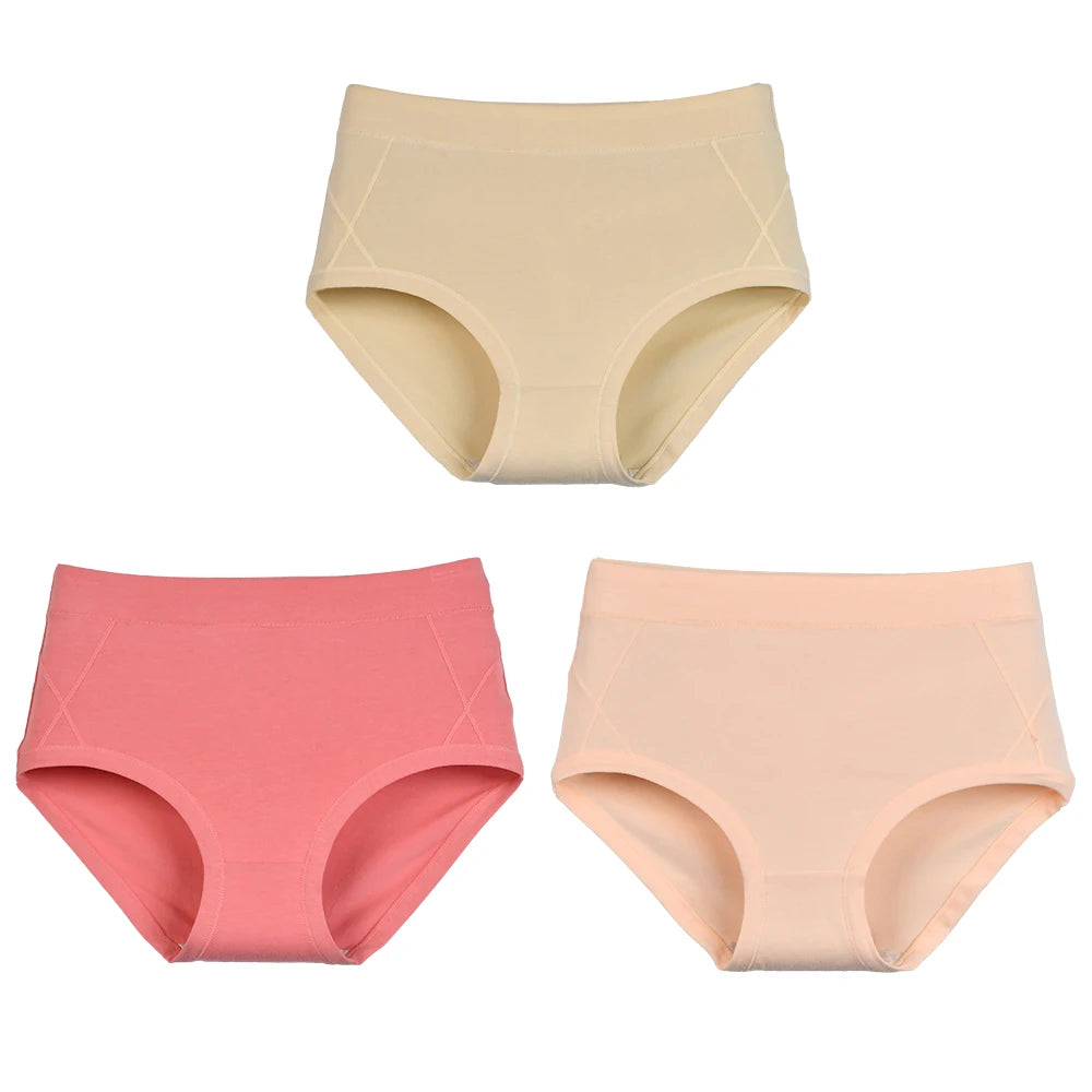 Women's High Waist Cotton Briefs (3-Pack)