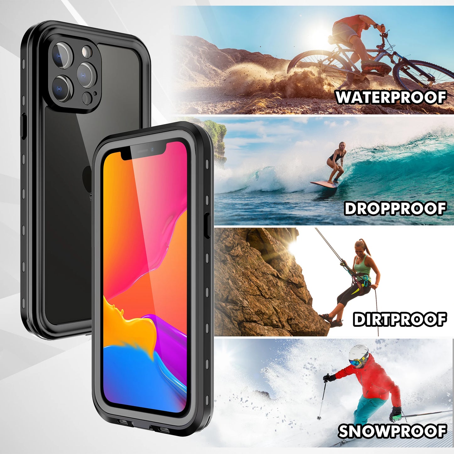 Shellbox Rugged Durable Full Seal IP68 Phone Case for iPhone