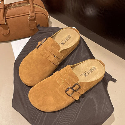 Crestar Unisex Faux Suede Cork Footbed Clogs & Mules