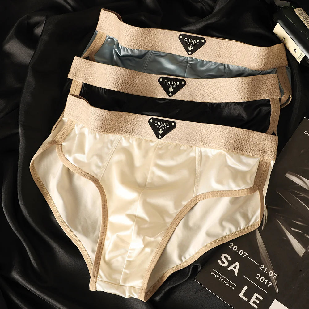 3-Pack Men's Ice Silk Breathable Boxer Briefs