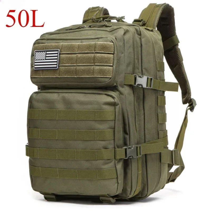 25L/50L Tactical Molle Backpack for Hiking, Camping & Outdoor Travel