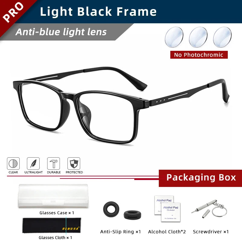 Ultra-Light Titanium Photochromic Multifocal Reading Glasses