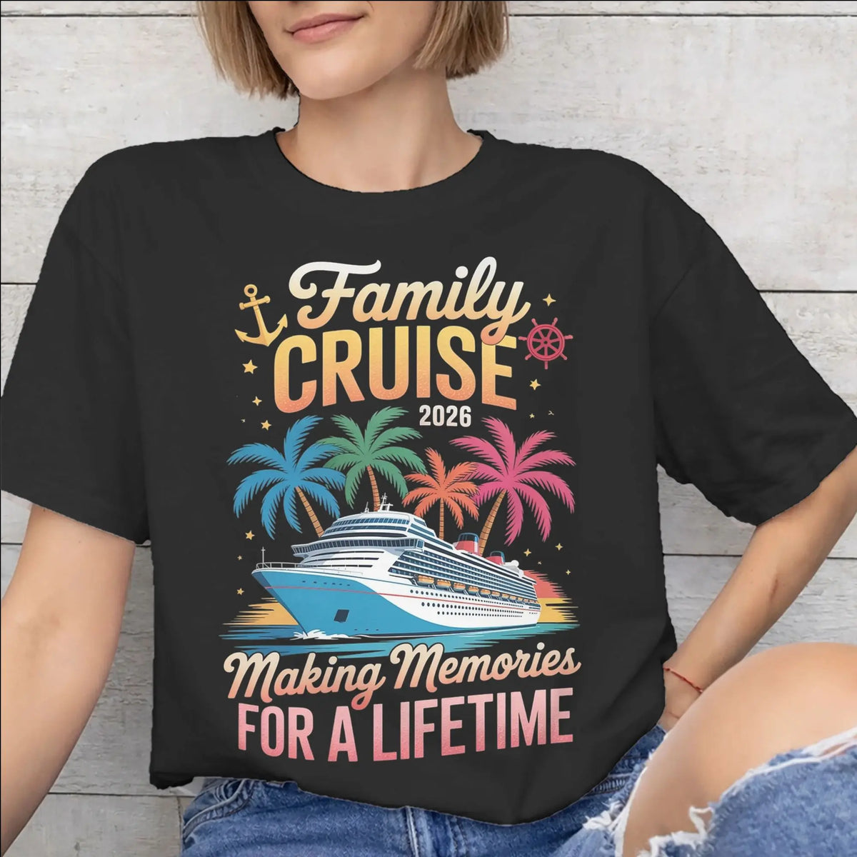Summer Family Cruise 2026 Cotton T-Shirt – Matching Memories Vacation Tee