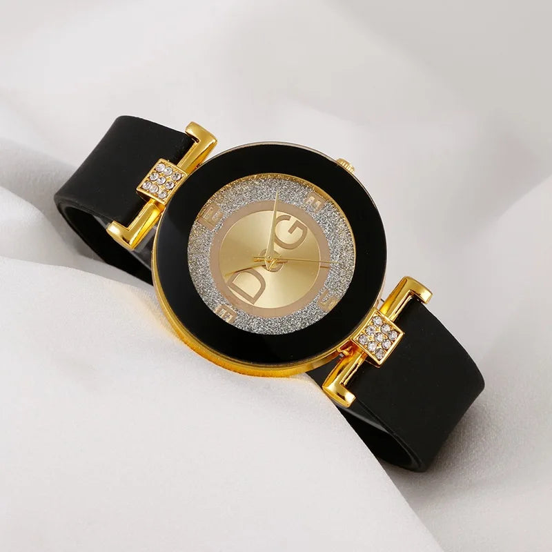 TOP DQG Silicone Band Quartz Wrist Watch