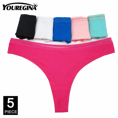 5 Pcs Cotton Thongs