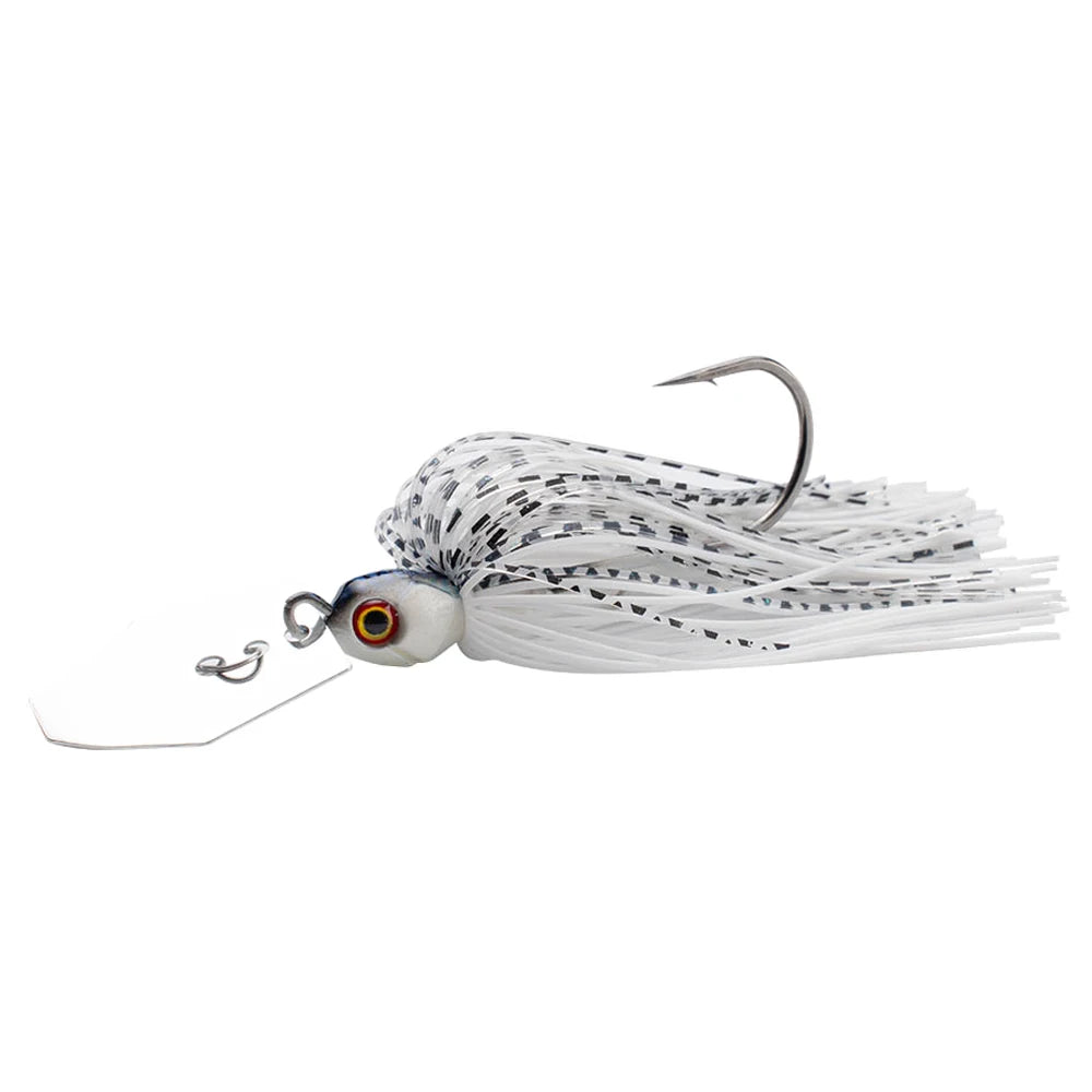 Chatter Weedless Metal Blade Rubber Jig Head Spinner Bait Lures Kit