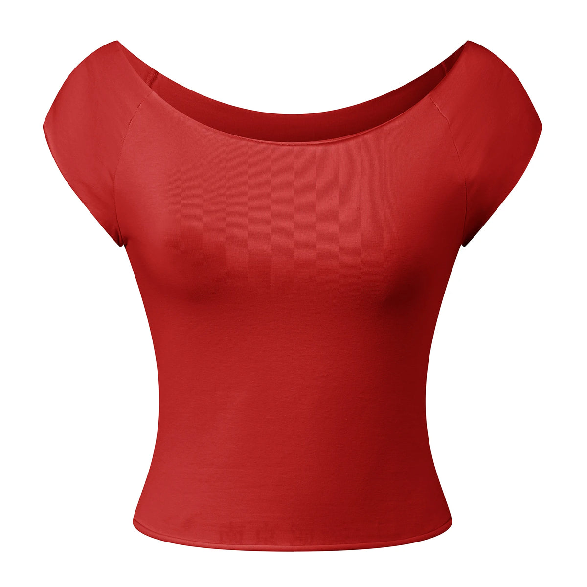 Women's Dot Print Off-Shoulder Short Sleeve Crop Top