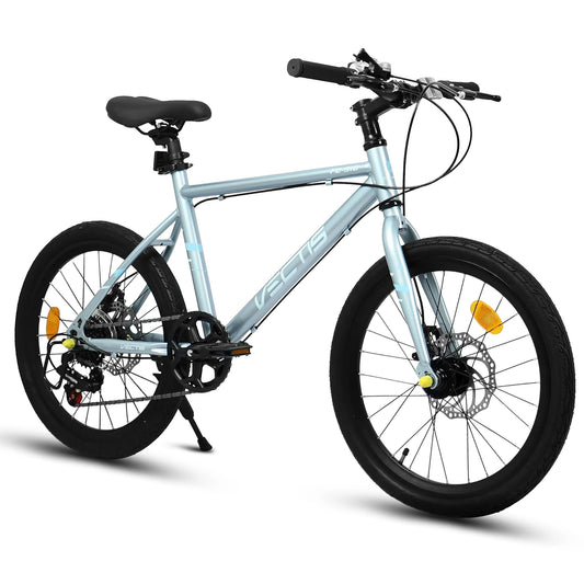 20" Kids 7-Speed Bike with Steel Frame and Dual Disc Brakes