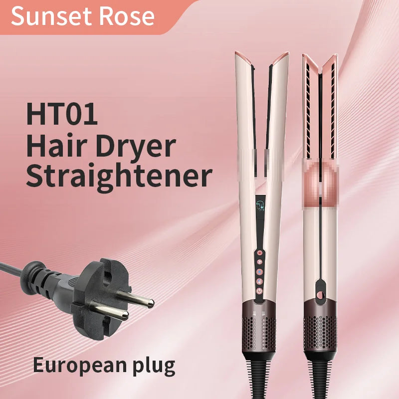 HT01 2-in-1 Hair Dryer & Straightener Brush
