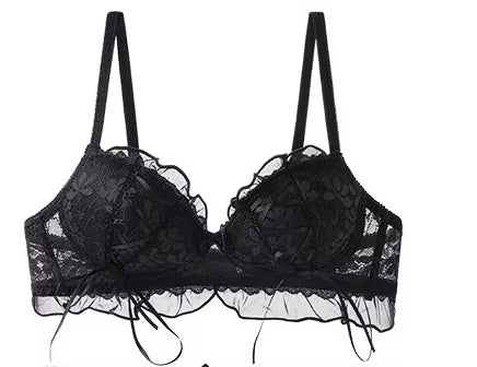 YEMOMO  French Butterfly Knot Lace Bra Set
