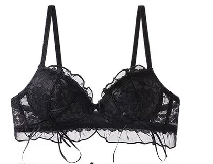 YEMOMO  French Butterfly Knot Lace Bra Set
