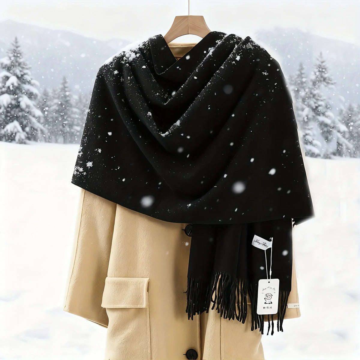 Luxurious Wool-Blend Winter Pashmina Shawl & Scarf