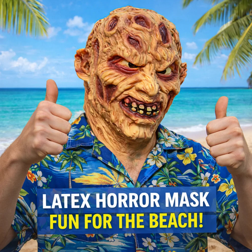 Scary Burn Face Latex Mask for Halloween Cosplay