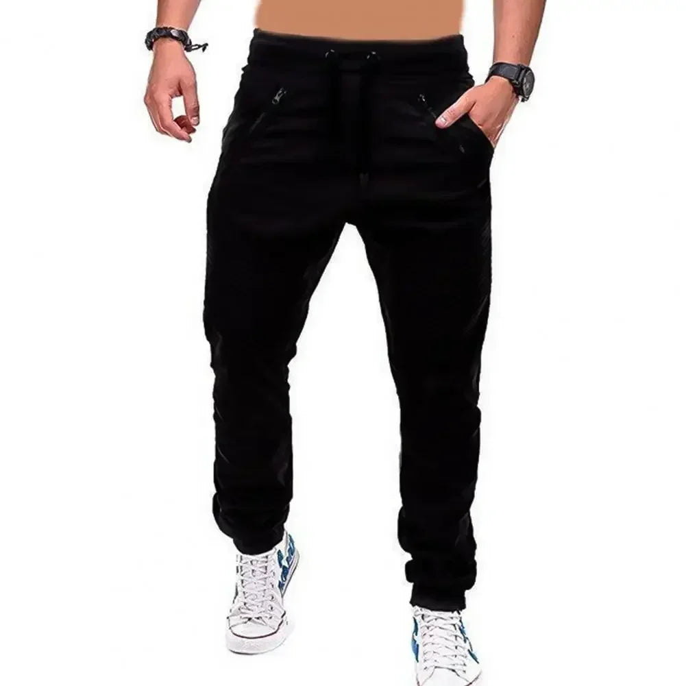 Drawstring Adjustable Slim Fit Athletic Pants