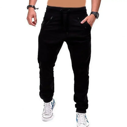 Drawstring Adjustable Slim Fit Athletic Pants