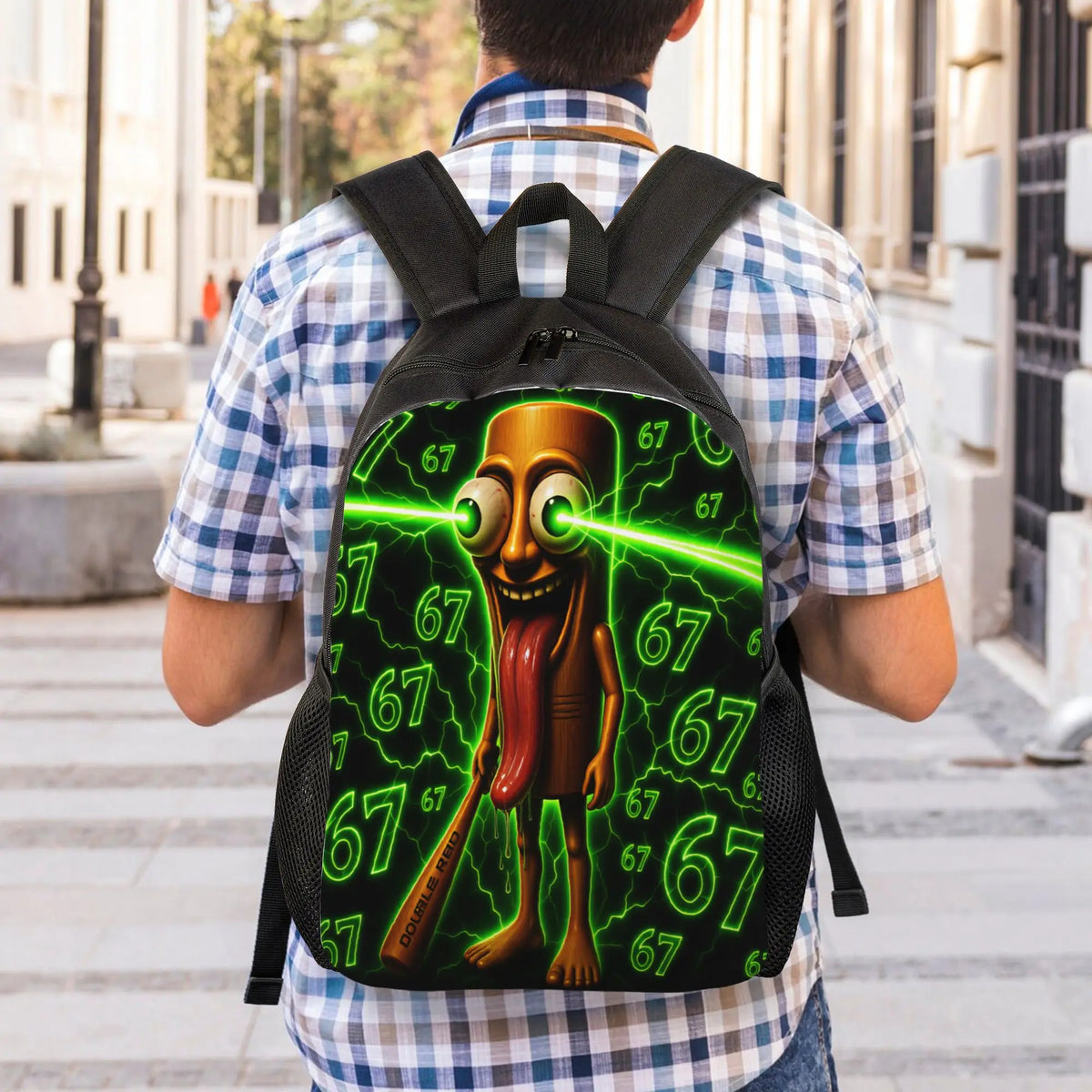 Tung Tung Tung Sahur Meme Backpack - Lightweight Novelty High School & Travel Rucksack